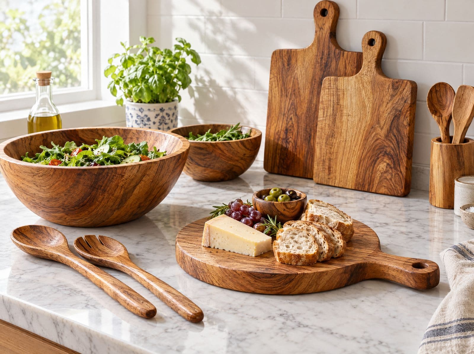 Wooden kitchenware made in India