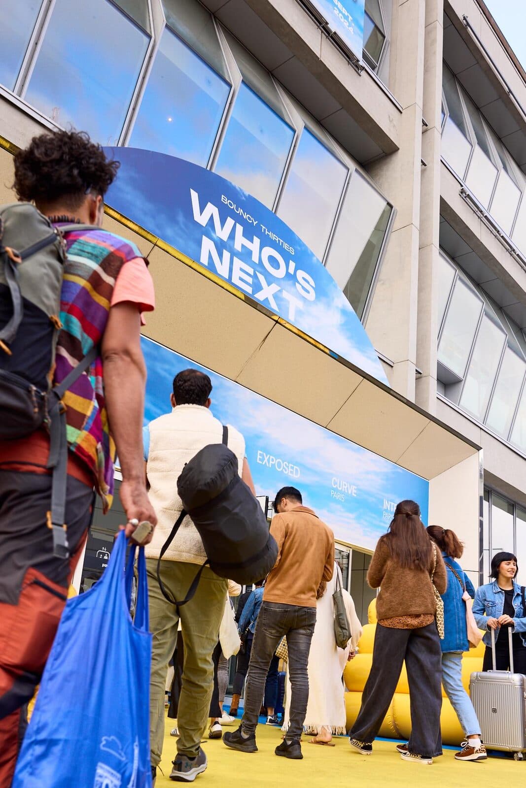 Visitors arriving at the Who's Next entrance