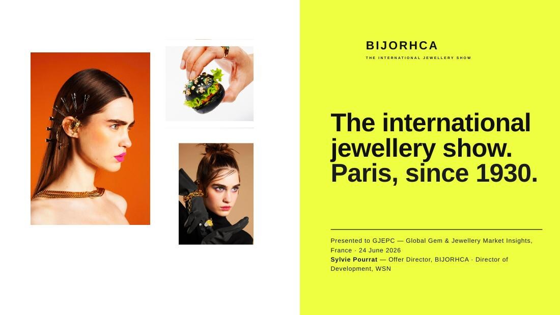Bijorhca, the international jewellery show in Paris since 1930.