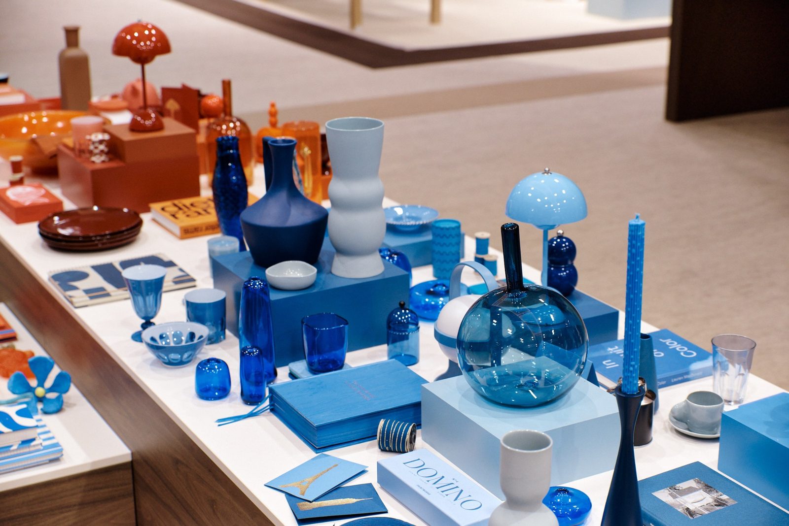A styled home-objects display, ceramics, glassware and décor, at Shoppe Object Paris inside Who's Next.